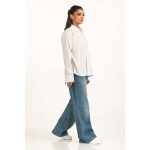 เสื้อเชิ้ตป๊อปลินลำลองทรงเรียบง่าย รุ่น WM-CS-SS25-426 - Product Image 1