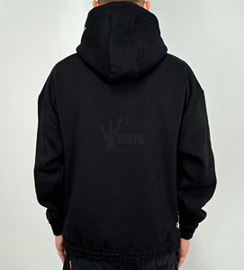 2025 luxe personnalisé poids lourd 100% coton français éponge sweat à capuche surdimensionné pour hommes teint uni pour l'hiver - Product Image 2