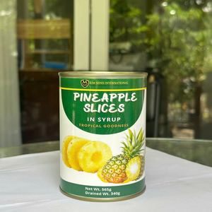 Golden Tropical Pineapple Rings in Sweet Syrup Export Ready <b>Canned</b> <b>Fruit</b> Preserved in Water Packaged in Cans - Product Image 1