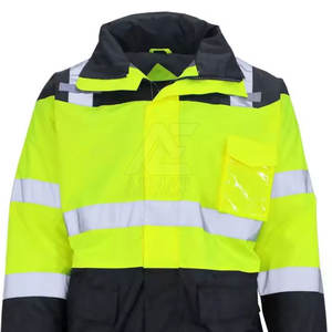 Veste de sécurité industrielle pour hommes avec bande réfléchissante pour les travaux de construction, veste de sécurité haute visibilité pour les travaux de manœuvre - Product Image 6