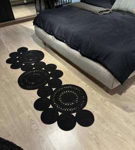 Artículo caliente 2025, venta al por mayor, posavasos de Material Natural personalizado, Vietnam, bohemio, hecho a mano, jacinto de agua redondo, manteles individuales de decoración de mesa tejida - Product Image 3