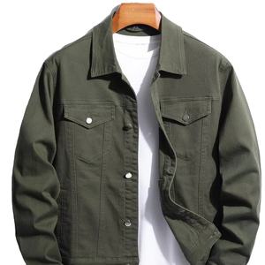 Chaqueta Vaquera Nueva para Hombre con Personalización Completa, Estilo Vintage, Cuello Alto, Logotipo Frontal, Transpirable, para Uso en Exteriores - Product Image 1