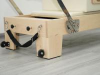 Reformer de Madera de Arce Blanco de Alta Resistencia, Comercial, con Diseño de Cuerpo Ajustable, Logotipo Personalizado, Correas de Cuero, Saludable y de la Mejor Calidad