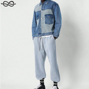 Brand New <b>Patchwork</b> Stripe Denim <b>Jacket</b> with Embroidered Print College Ready Casual Wear Trendy Street Style - Product Image 6