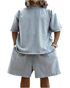 Wholesale Premium Quality <b>Men's</b> XXL Cotton <b>Shorts</b> Set Casual Fitness Printed Sportswear with Logo Plus Size Summer Shirt - Product Image 1