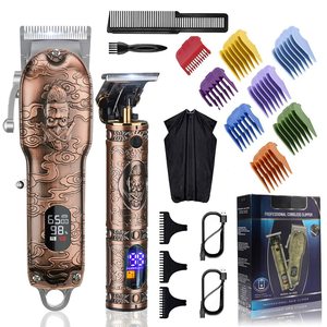 Tondeuse à cheveux professionnelle sans fil rechargeable par USB pour hommes, accessoires de barbier pour la coupe de cheveux, kit de tondeuse à barbe et à visage - Product Image 6
