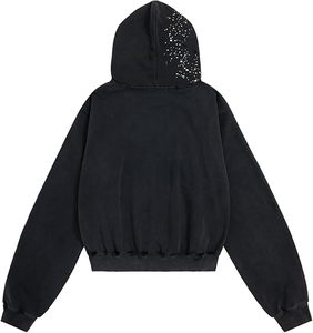 Sweat à capuche personnalisé en strass d'hiver pour homme et femme, pull de qualité supérieure, streetwear tendance, vêtements décontractés confortables, OEM ODM - Product Image 2