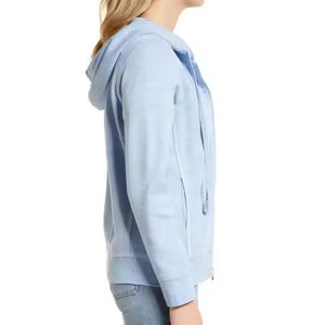 2025 Women's Winter Autumn <b>Hoodies</b> Custom Printed Solid Color Canvas <b>Fleece</b> Front Logo Long Sleeves <b>Lined</b> Design Made Pakistan - Product Image 4