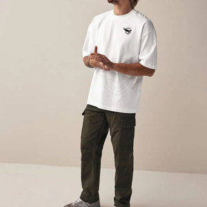 Camiseta de poliéster y algodón 100%, camiseta transpirable de manga corta, ropa de verano de alta calidad, camiseta de gran tamaño - Product Image 3