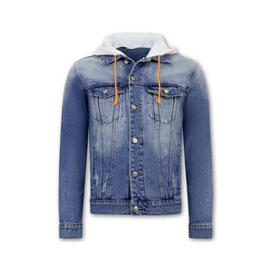 Chaqueta vaquera con capucha para hombre con cierre de botón, elegante diseño de manga regular para una moda sin esfuerzo y comodidad diaria - Product Image 1