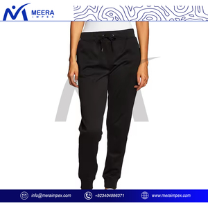 Pantalones de chándal de algodón de cintura alta para mujer, cintura elástica, pantalones de Yoga informales para gimnasio y correr, entrenamiento y uso diario - Product Image 3