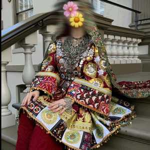 ชุดเดรสชาวอัฟกานิสถานคอเหลี่ยมสำหรับผู้หญิงชุดเดรสปักผ้าพรีเมี่ยมสำหรับงานแต่งงานกระโปรงบานแบบดั้งเดิมแบบมีซิป - Product Image 2