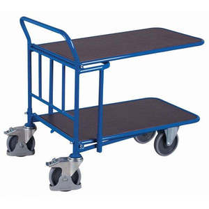 Carretilla Industrial de Cuatro Ruedas Variofit C+ con 2 Estantes de Carga, Capacidad para 500 Kg, Neumáticos de Goma Personalizables OEM - Product Image 1