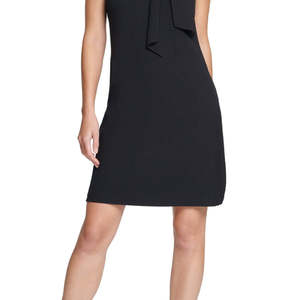 Vestito da donna Vince Camuto XS nero con scollo all'americana e fiocco, vita naturale, ideale per matrimoni, banchetti, abiti da ballo e modelli a tubino. - Product Image 3