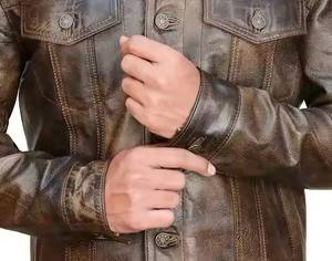 Chaqueta de cuero para hombre de calidad superior personalizada, chaqueta de piel de cordero para carreras, motocicleta, satén informal, estilo camisa de satén - Product Image 3