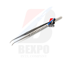 Pince à épiler pour tissus atraumatiques dentaires de qualité supérieure 1x2Dents 160mm Instruments de micro-chirurgie - Product Image 6
