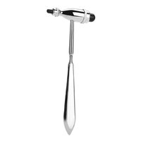 Marteau de réflexes neurologiques Tromner Medical en acier inoxydable, marteau de percussion manuel avec brosse intégrée pour examen cutané superficiel