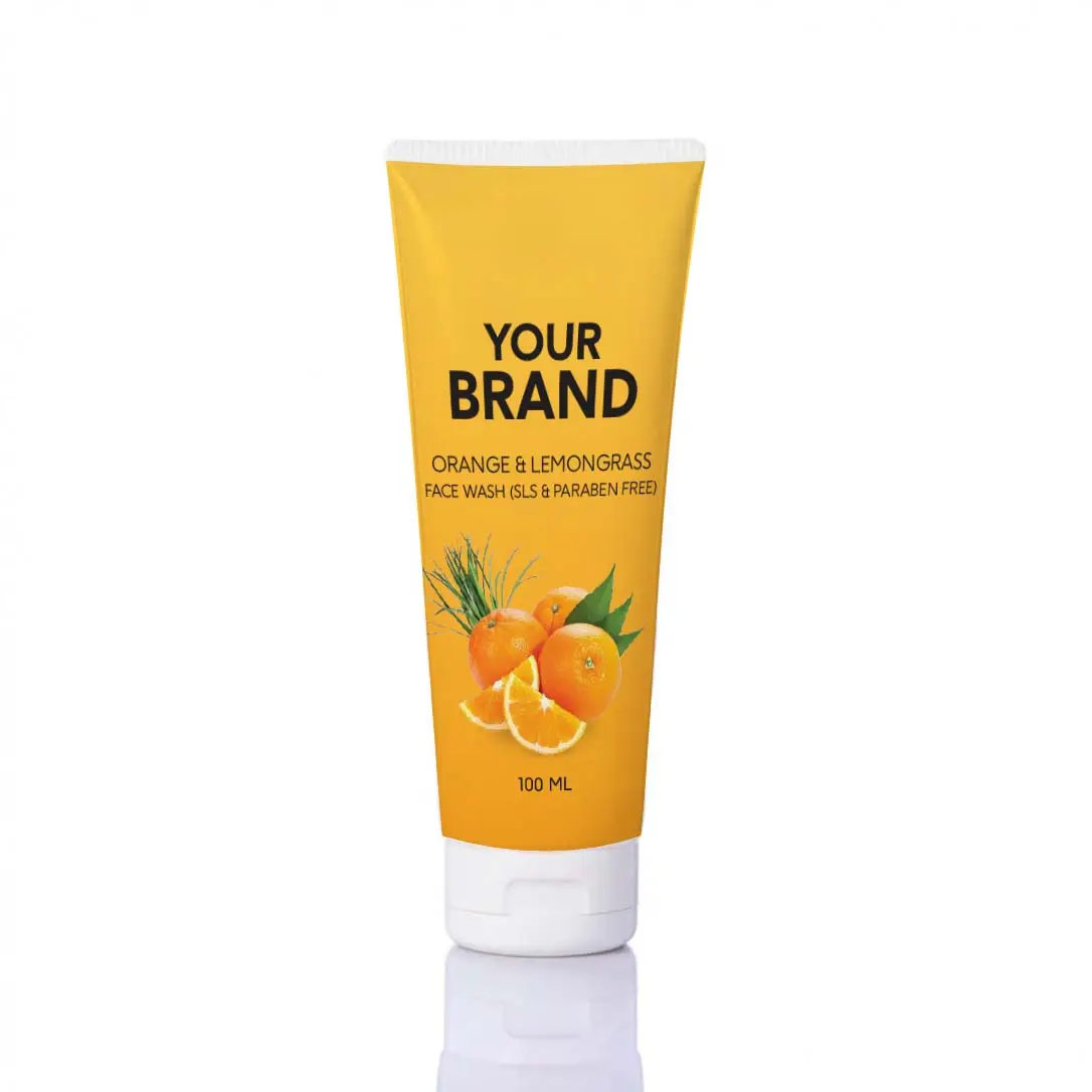 Uw Merk Sinaasappel & Citroengras Face Wash (Sls & Parabenenvrij)-100Ml