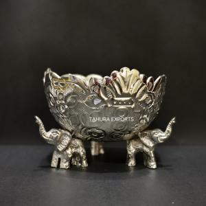 Nouveau Bol de Luxe en Argent 2026, Plateau à Chocolat, Petit Bol Miniature avec Pieds Style Éléphant pour la Décoration de la Maison et des Hôtels, Idéal pour les Cadeaux et les Fêtes - Product Image 1