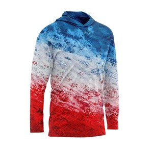 Camisa de Pesca con Capucha de Manga Larga para Hombre, Estampado Degradado, Secado Rápido, Protección Solar UPF 50, Ropa para Actividades al Aire Libre - Product Image 3
