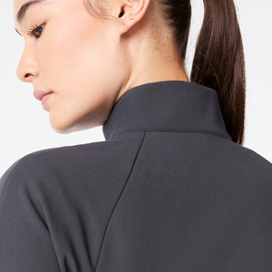 2025 chaqueta de fregado Alberta para mujer, uniforme médico, ropa de trabajo ligera con cremallera, chaqueta de enfermería con logotipo personalizado - Product Image 5