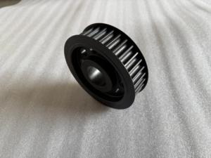 Poulie de distribution HTD 30T 14M sans clé, largeur de courroie 40 mm, matériau en acier, bride montée, noirodisé - Product Image 2