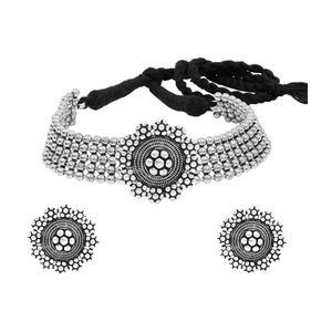 Bijoux ronds en alliage oxydé à pois pour les occasions festives - Product Image 3