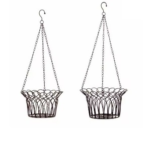 <b>Wire</b> Weaving Garden Planter Home Garden Luxury Supplies Hanging <b>Basket</b> Premium Quality Durable <b>Basket</b> Wall Mounted Hot Arrival - Product Image 1