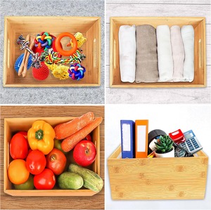 กล่องเก็บของไม้ไผ่พร้อมมือจับกล่องไม้ไผ่ธรรมชาติเป็นมิตรกับสิ่งแวดล้อมของตกแต่งโต๊ะในบ้านจากเวียดนาม - Product Image 6