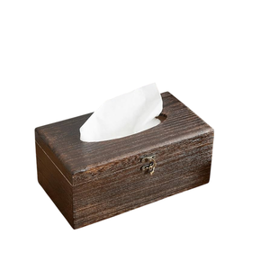 Soporte decorativo de lujo hecho a mano de madera para caja de pañuelos con dispensador de servilletas Rectangular moderno para uso en el hogar y la Oficina - Product Image 5