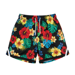 Custom Transfer Printing 100% Polyester <b>Men's</b> Quick Dry Lightweight <b>3</b>/<b>4</b> Retro Casual Basketball <b>Shorts</b> Breathable Mesh Street - Product Image 3