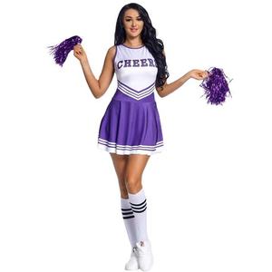 Uniforme de pom-pom girl de haute qualité avec tissu extensible respirant et design élégant en deux pièces parfait pour la concurrence - Product Image 1