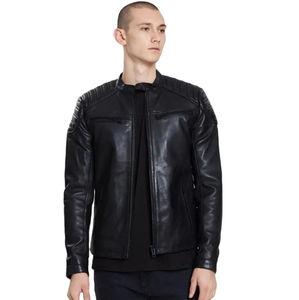 Chaqueta Bomber de PU para Hombre, Impermeable, Personalizada, con Cuello Alto, Tela de Lona, OEM, Chaqueta Premium Personalizada - Product Image 1