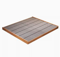 Cama doble minimalista moderna ajustable, dormitorio principal de madera de estilo japonés, cama de suelo Tatami tamaño King, cama de suelo francés Modular