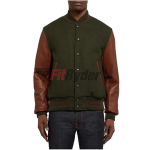 Wholesale <b>Men</b> Custom Made Wool <b>Baseball</b> Varsity <b>Jacket</b> Quick Dry Breathable Letterman Blank Hooded Varsity <b>Jacket</b> Customized - Product Image 1