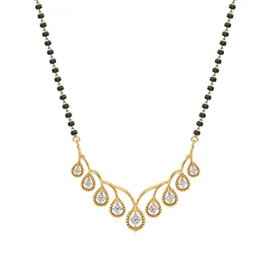 Collar Mangalsutra con Diamantes Radiant Vine - Joyería Coleccionable Cultural - Product Image 1