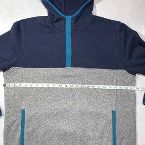 Ultra lourd surdimensionné Fit 420 Gsm blanc surdimensionné coton lourd unisexe sans ficelle Double couche sweats à capuche hommes boutons - Product Image 5