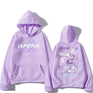 Sudadera con Capucha Personalizada con Estampado de Dibujos Animados, Estilo Y2K, Holgada, para Hombre y Mujer, Ropa Urbana Versátil de Kpop, Colección Demon Hunters Merch - Product Image 6