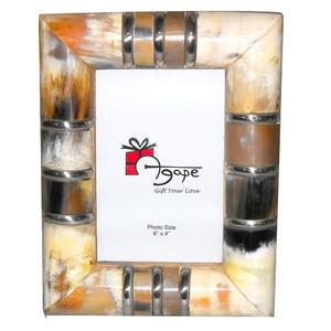 Top vente corne os photo cadre photo prix de gros produit indien fabriqué à la main article de haute qualité conception personnalisée résine bois - Product Image 4
