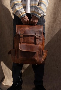 กระเป๋าเป้หนังแท้ทำด้วยมือ - Product Image 5