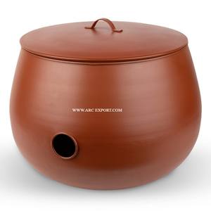 Embossed Design Handcrafted Copper Hose <b>Pot</b> Greatest Quality Custom Shape Large Size Superb New Look Pattern Watering Hose <b>Pots</b> - Product Image 3