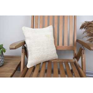 Farmhouse <b>Rustic</b> Design 14x14 Inch Beige Wool <b>Rug</b> Woven with Vintage Pattern - Product Image 2