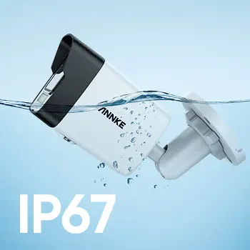 Annke กล้องวงจรปิด12MP POE IP แบบ bullet, กล้องวงจรปิด IP67คู่ไฟและไมโครโฟนอัจฉริยะตรวจจับ AI กันน้ำกลางแจ้ง