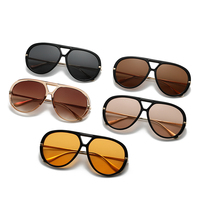 Lunettes de soleil rétro polarisées UV400 à double pont pour hommes et femmes, tendance et stylées, idéales pour la conduite, la pêche, le cyclisme, les sports de plein air et les voyages