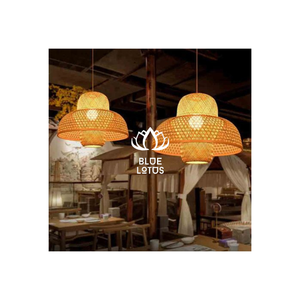 MEILLEURE QUALITÉ NOUVELLE COLLECTION 2023 DÉCORATION DE LAMPE EN BAMBOU MEILLEUR PRIX DU BLEU LOTUS VIETNAM - Product Image 1