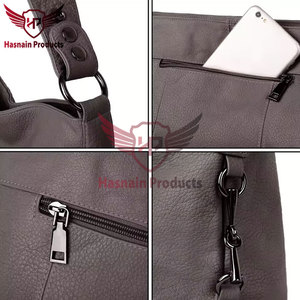 Dernier design du fabricant Sac à bandoulière de luxe pour femmes Grande capacité Sac à main en cuir gris Exquis - Product Image 2