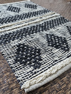 Alfombras y juegos de estilo y comodidad Premium Alfombras de cuero y yute de pila alta - Product Image 3