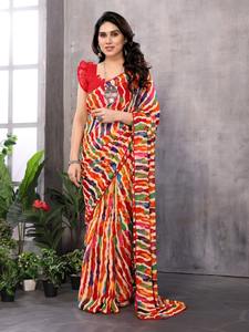 Nouvelle soie lourde KOTA DORIYA imprimé Saree coton feuille impression numérique effet BRASSO parfaitement assorti chemisier formel pour les fêtes - Product Image 4