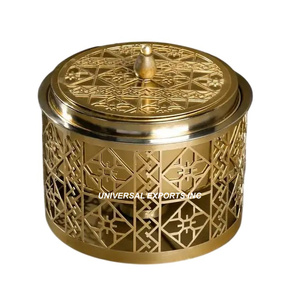 Gold Finished Metal <b>Food</b> <b>Warmer</b> Hotel Supplies Handmade Designer Casserole Round Shape Fancy metal <b>Food</b> <b>Warmer</b> - Product Image 3