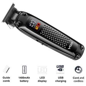 Recortadora de Pelo Profesional Inalámbrica para Hombre, Cortadora de Pelo Eléctrica Recargable con Pantalla LED, Funciona con Batería, Enchufe Estadounidense - Product Image 6